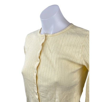 Brandy Melville Zelly Ribbed Long Sleeve Slim Button Down Cardigan Sweater Top S
