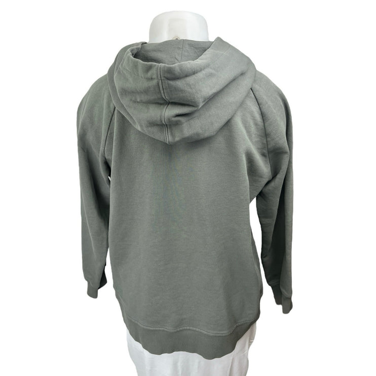 Wat The Brand Gray Cotton Long Sleeve Hooded Hoodie Sweatshirt Sweater Top Sz XL