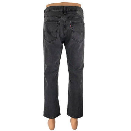 Levi's Mens Black Gray High Rise Straight Leg Trousers Denim Jeans Pants W33 L30