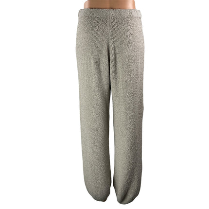SKIMS Women's Gray High Rise Knit Textured Straight Leg Lounge Trouser Pants S/M