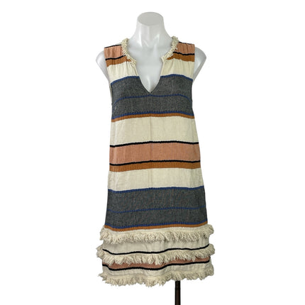 Anthropologie Holding Horses Multicolor Fringe Stripe Sleeveless Tunic Dress 6