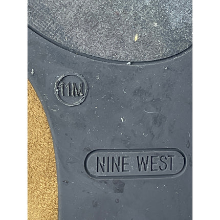 Nine West Taye Brown Faux Suede Slip On Pointed Toe Block Heel Chelsea Boots 11