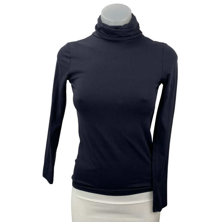 Zara Women's Black Long Sleeve Turtleneck Slim Fit Pullover Blouse Top Size S