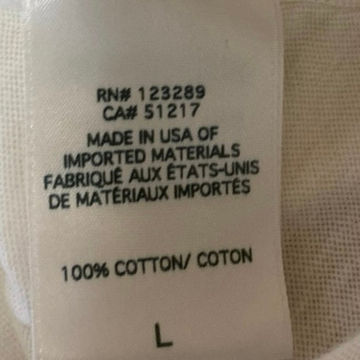 Lauren Moshi Ashlin White Red Lips Graphic Print Sleeveless Cami Tank Top Size L