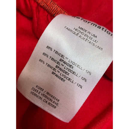 Reformation Women's Red Halter Cowl Sleeveless Open Back Blouse Tank Top Size S
