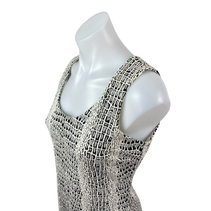 NEW Ivanka Trump Crocodile Print Ruffle Sleeveless Mini Flounce A-Line Dress 2
