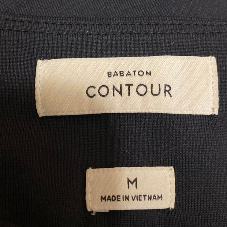 Aritzia Babaton Contour Black Crewneck Short Sleeve Crop Tee T-shirt Top Size M