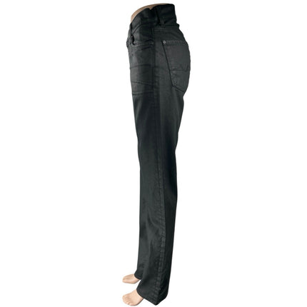 7 For All Mankind Slimmy Women's Black High Rise Straight Denim Jeans Size 29