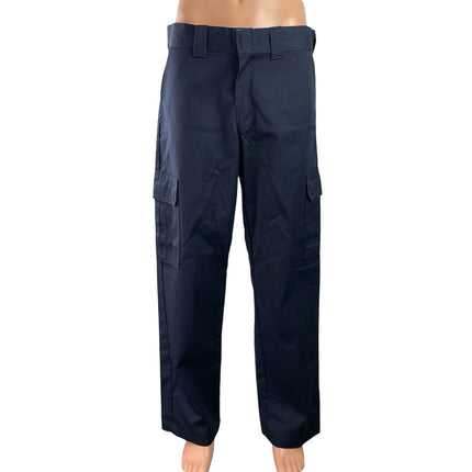 Dickies Men's Navy Blue Relaxed Fit Mid Rise Straight Leg Trousers Pants 34x32
