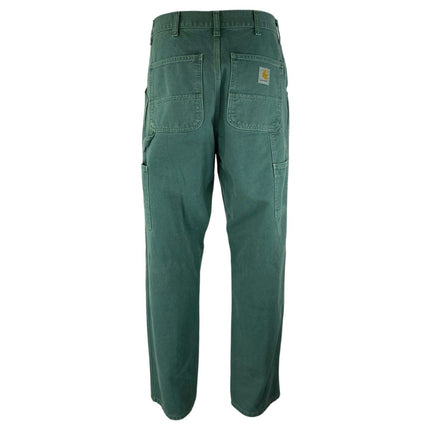 Carhartt Single Knee Men's Green High Rise Straight Leg Denim Jeans Pants 31x32