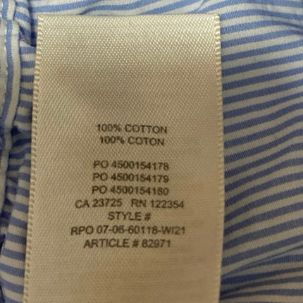 Aritzia Wilfred Blue White Striped Elastic Waist Casual Lounge Sweat Shorts Sz S