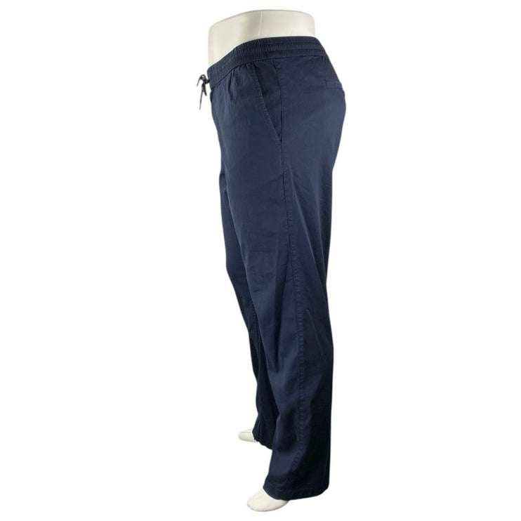 NEW Quince Women's Navy Blue High Rise Straight Leg Trousers Dress Pants Size XL