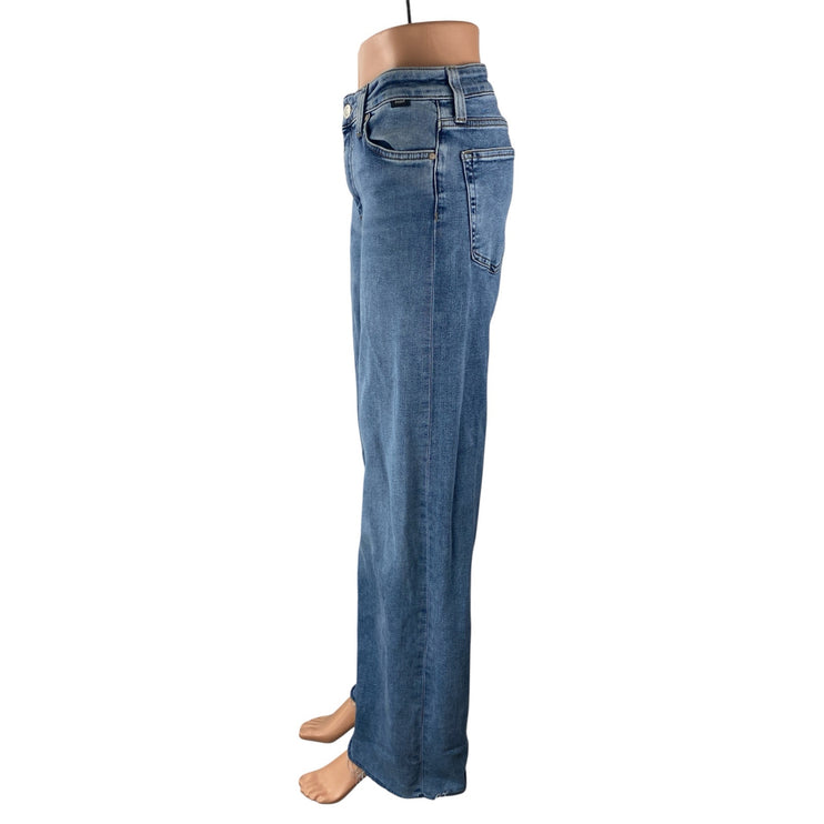 Mavi Paloma Women's Blue High Waisted Wide Leg Baggy Denim Jeans Size 25x31