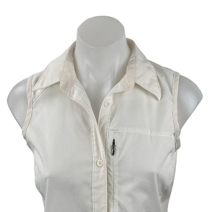 Columbia Silver Ridge II Women's Sleeveless Collared Button Down Shirt Top Sz XS