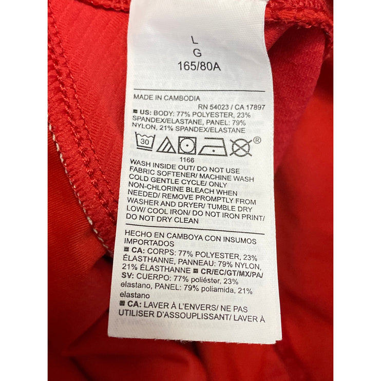 Old Navy Active Powersoft Red Athletic Activewear Tank & Skinny Pants Set Size L