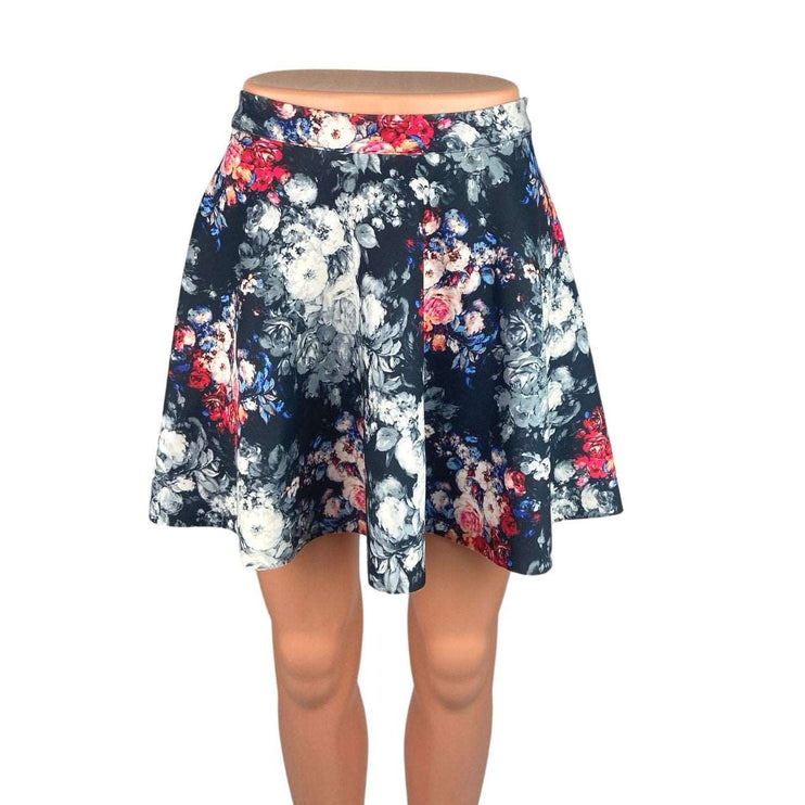 Abercrombie & Fitch Multicolor High Waist Floral Pleated A Line Mini Skirt Sz XS