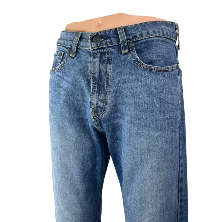 Levi's 505 Men's Blue Medium Wash High Rise Slim Straight Denim Jeans Pants 30
