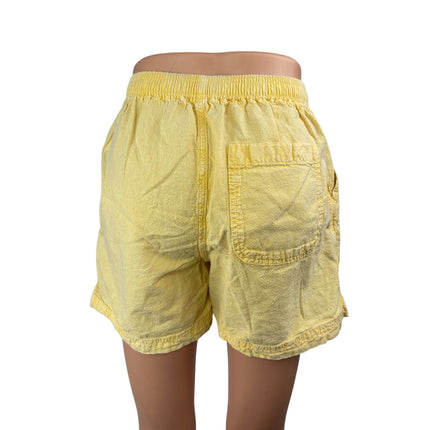Urban Outfitters Womens Yellow High Rise Elastic Waist Casual Mom Shorts Size XS