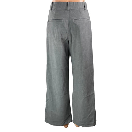 Abercrombie & Fitch Womens Gray High Rise Pleated Wide Leg Trouser Dress Pants S