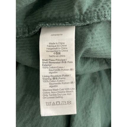 Madewell Women's Green Corduroy Short Puff Sleeve Tiered A Line Mini Dress Sz 4