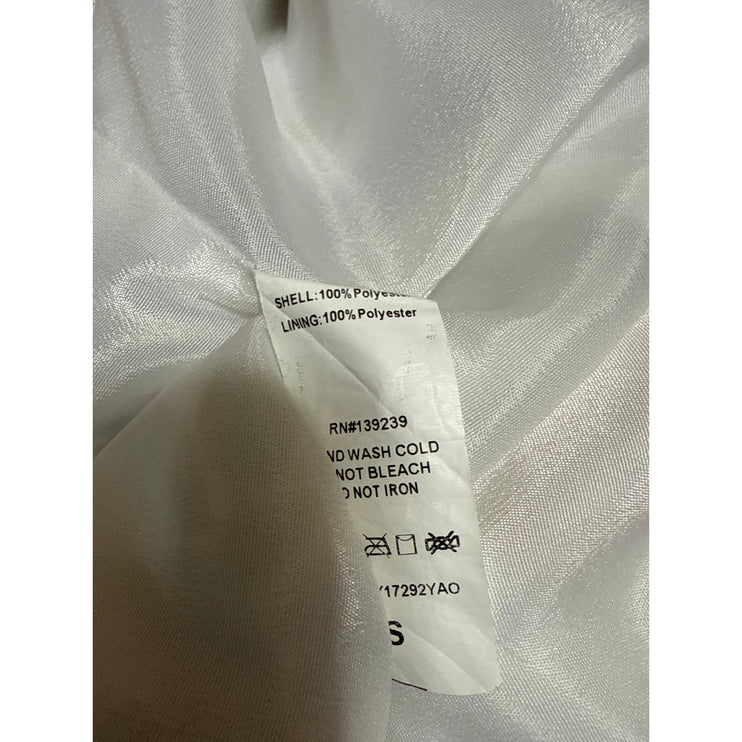 Do+Be White Multicolor Floral Sleeveless Ruffle Open Back Jumpsuit Romper Size S