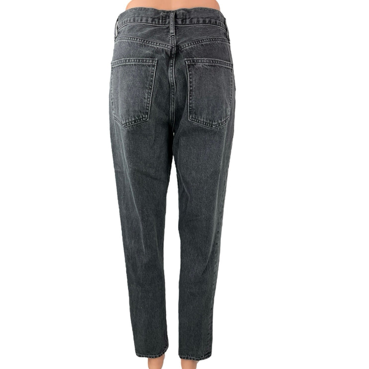Agolde Women's Black High Waisted Ankle Straight Leg Denim Jeans Size 26