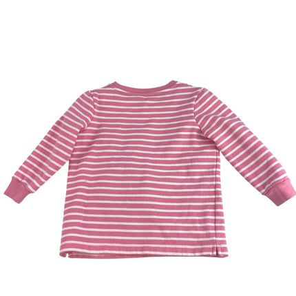 Mini Boden Kids Applique Striped Pocket Long Sleeve T Shirt Tee Top Size 4-5Y