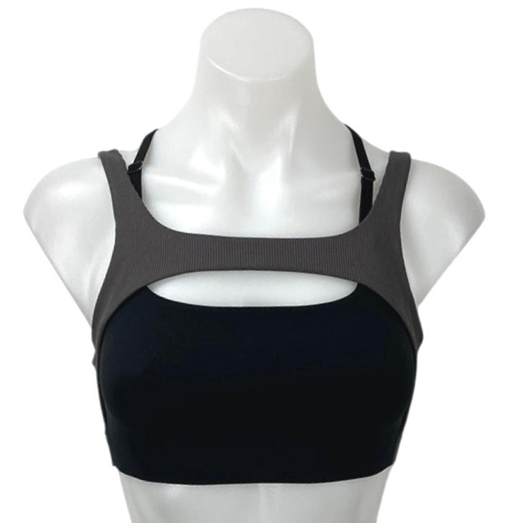 Nike Indy Dri Fit Light Support Non Padded Black Athletic Crop Top Sports Bra XS