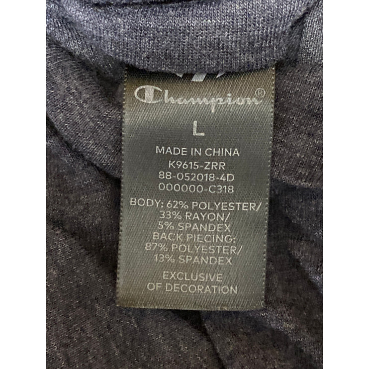 Champion Women's Navy Blue Mock Neck Sleeveless Open Back Athletic Tank Top L