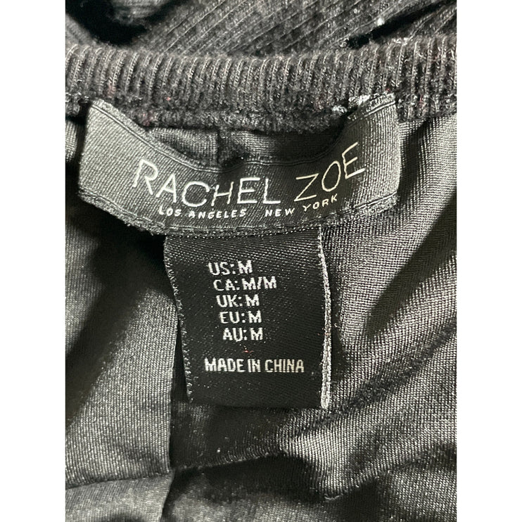 Rachel Zoe Women's Black Scoop Neck Sleeveless Knit Tank Slit Midi Dress Size M