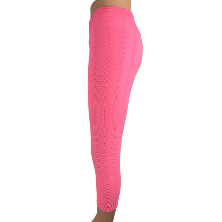 Booty by Brabants Women's Pink Mid Rise Pull On Athletic Yoga Leggings Size S