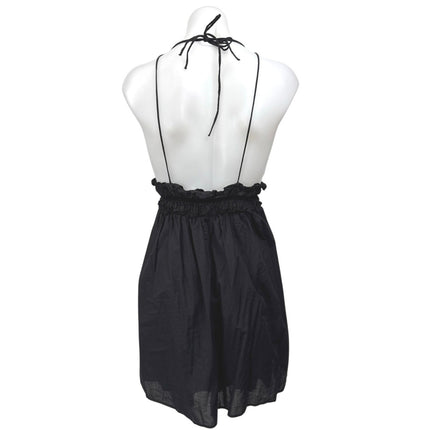 Zara Women's Black Sleeveless Smocked Ruffle Mini Cami Camisole Tank Dress Sz XS