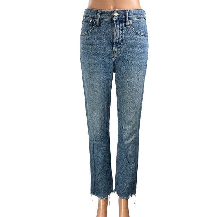 Madewell The Perfect Vintage Women's Blue Straight High Rise Denim Jeans Size 26