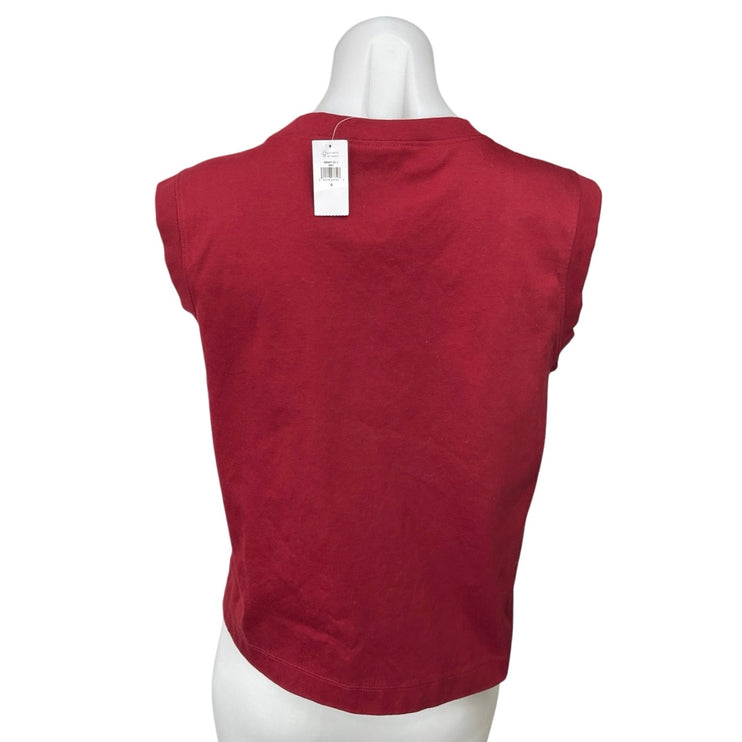NEW Banana Republic Women's Maroon Red Sleeveless Shirt Vest Tank Top Size S