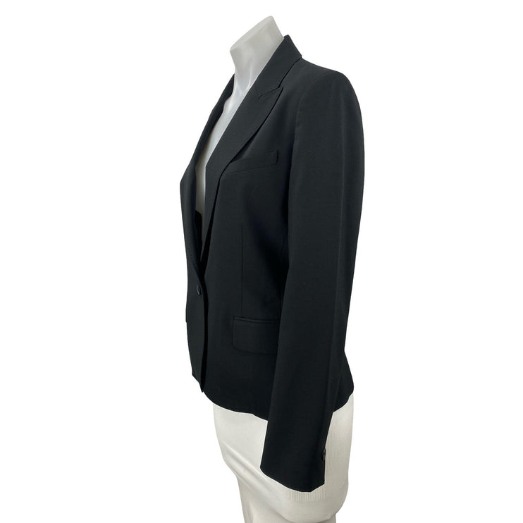 Anne Klein Black Notched Collar Long Sleeve Single Breasted Blazer Coat Jacket 6
