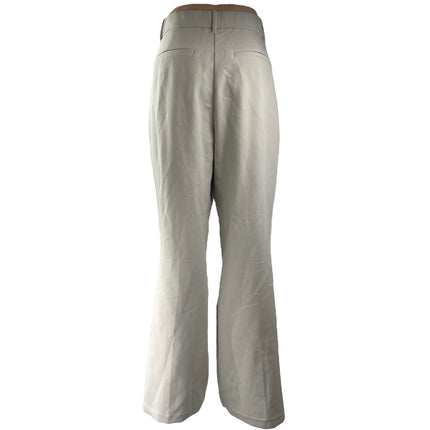 Abercrombie & Fitch Cream White High Rise Flared Bootcut Trousers Dress Pants 31