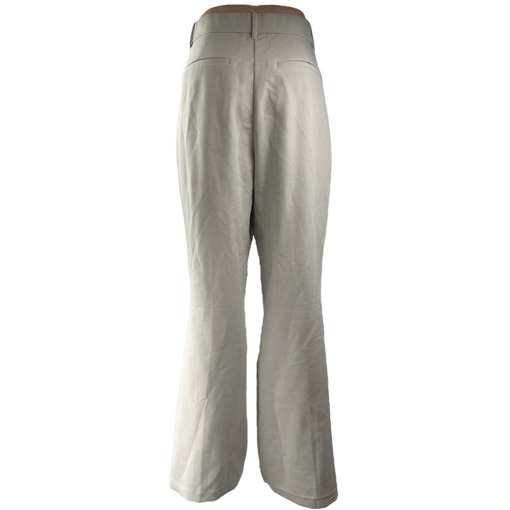 Abercrombie & Fitch Cream White High Rise Flared Bootcut Trousers Dress Pants 31