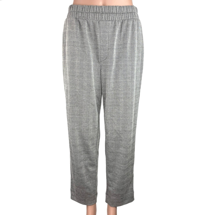 A New Day Women's Gray Elastic Waist Straight Leg Pull On Trouser Pant Size S