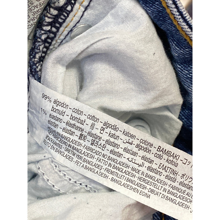 Zara Women's Blue High Waisted Frayed Hem Flared Bootcut Denim Jeans Pants Sz 34