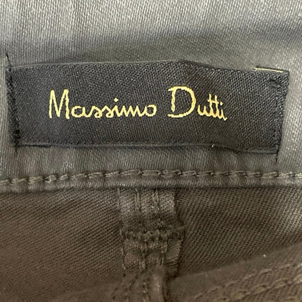 Massimo Dutti Women's Black Coated High Rise Slim Skinny Denim Jeans Size 4