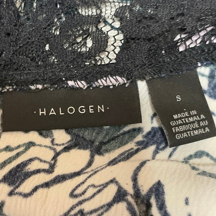 Halogen Women's Black Floral Lace Trim Sleeveless Cami Camisole Tank Top Size S
