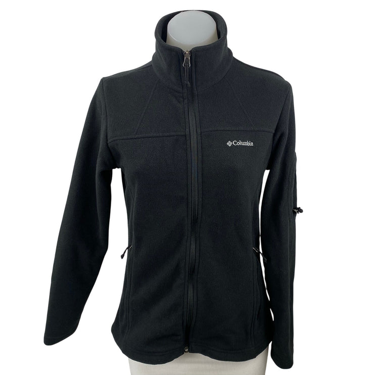 Columbia Fast Trek II Black Fleece Full Zip Activewear Athletic Coat Jacket Sz S