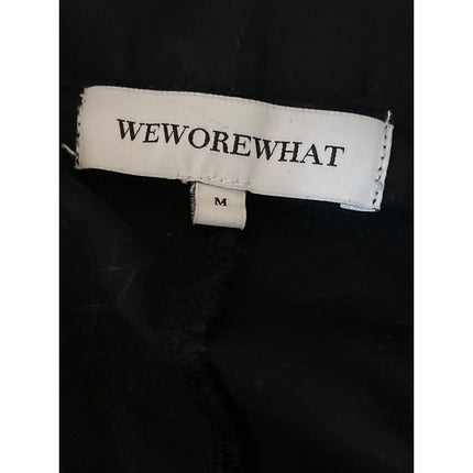 WeWoreWhat Women's Black Collared Long Sleeve Button Down Bodysuit Shirt Top M