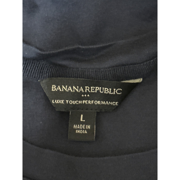 Banana Republic Luxe Touch Performance Men's Blue Short Sleeve Tee T-shirt Top L