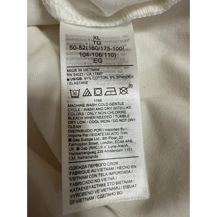 NEW Banana Republic White Long Sleeve V Neck Henley T Shirt Tee Top Size XL