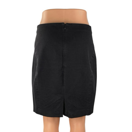 Banana Republic Women's Black High Waisted Zip Pencil Mini Skirt Size 6 Petite