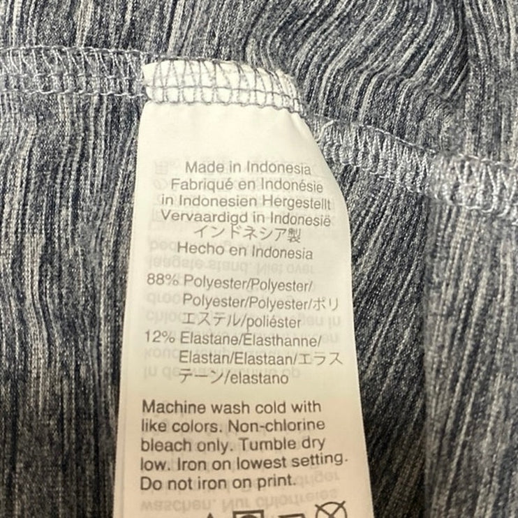 J.crew Mens Heather Blue 1/4 Zip Collared Long Sleeve Performance Sweater Top L