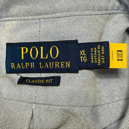 Polo Ralph Lauren Men Blue Classic Fit Long Sleeve Button Down Shirt Top Size XL