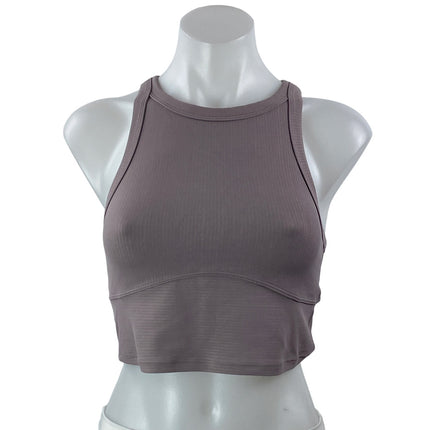 Lululemon Women's Purple Racerback Workout Yoga Tank Athletic Crop Top Size S