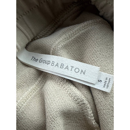 Aritzia Babaton Weekender Beige Straight Tapered Casual Lounge Trousers Pants S